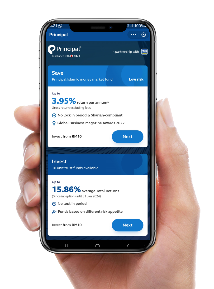Invest via Touch ‘n Go eWallet | Principal Malaysia